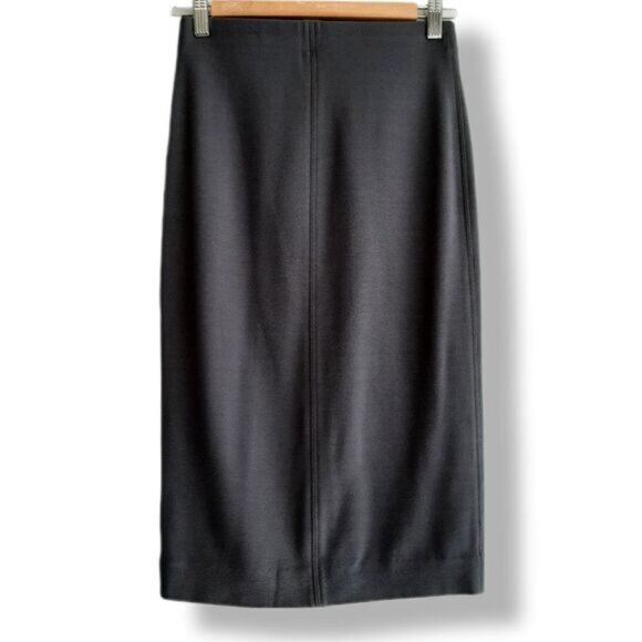 WILFRED / Aritzia Lis Pencil Midi Skirt Solid Grey Sz S Flawed - Picture 1 of 10